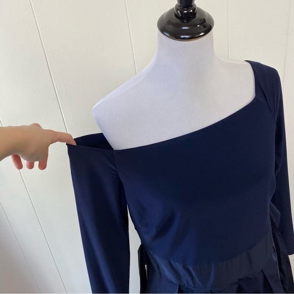 Lauren Ralph Lauren Dress Size 12 Women's Navy Evening Fit Flare Silhouette - Picture 9 of 16